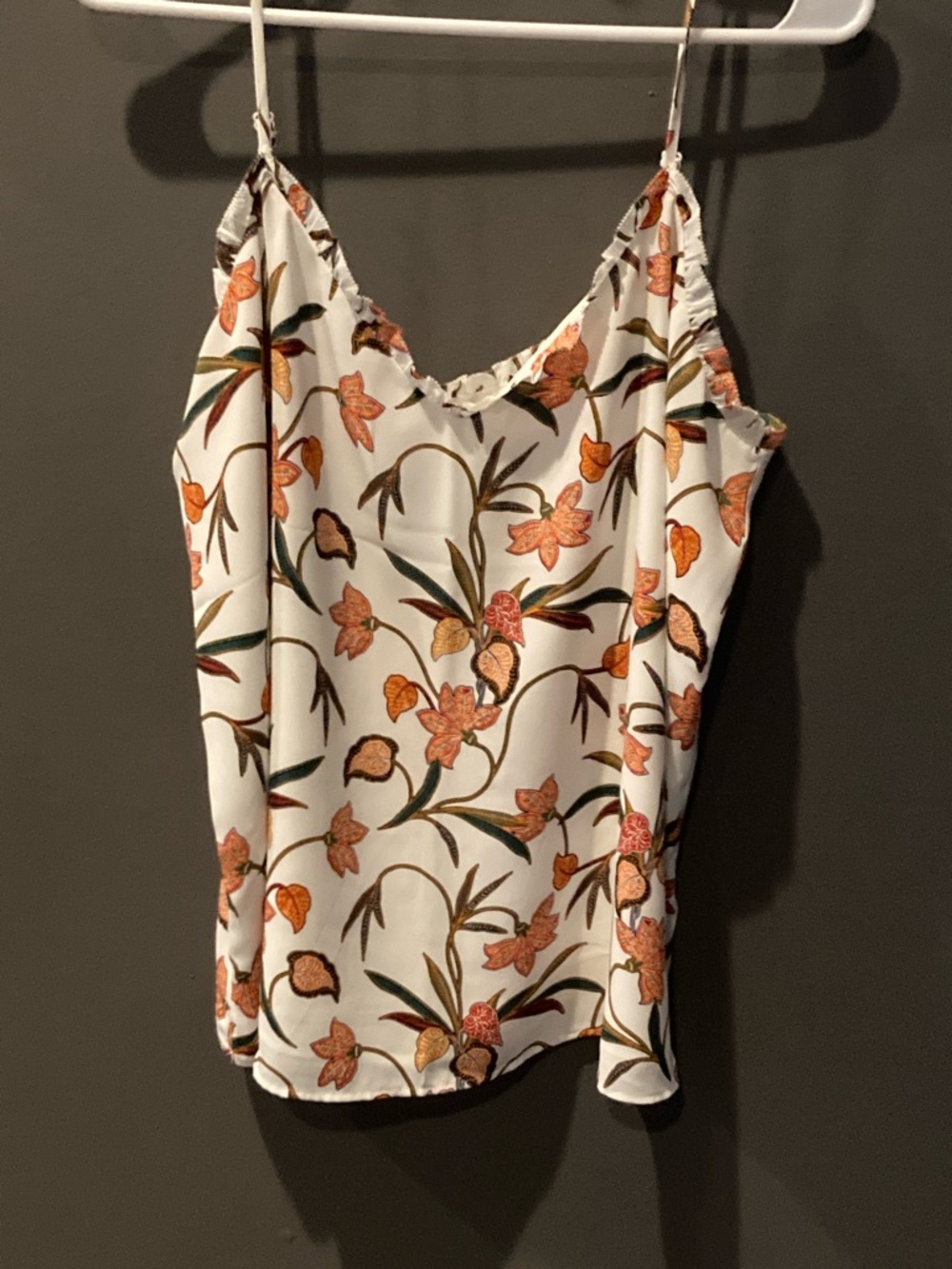 Loft sexy strappy cami with foliage excellent condition size medium blouse